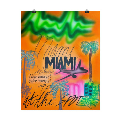 "miami, fl" airbrush rolled print