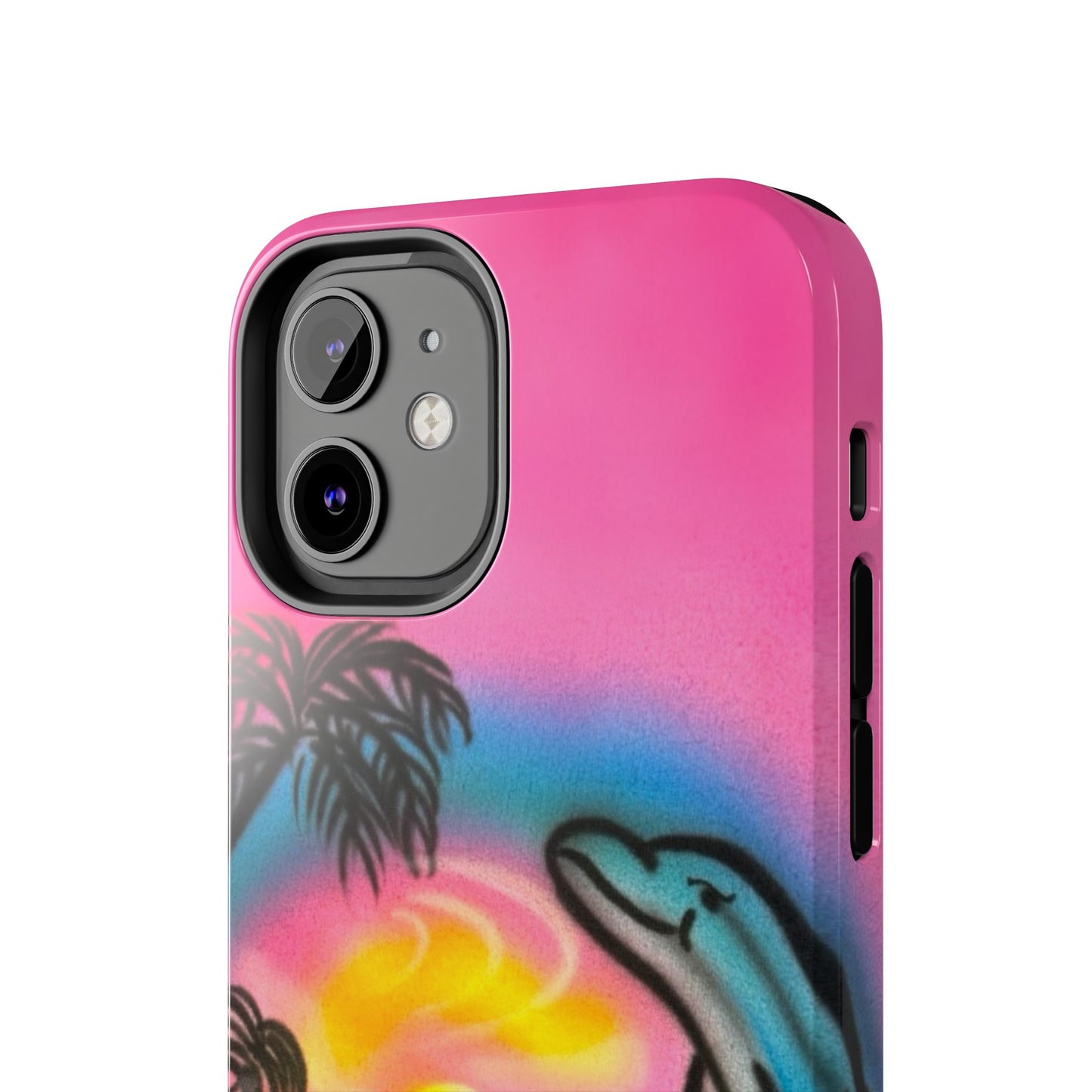 "dolphin love" airbrush iPhone case