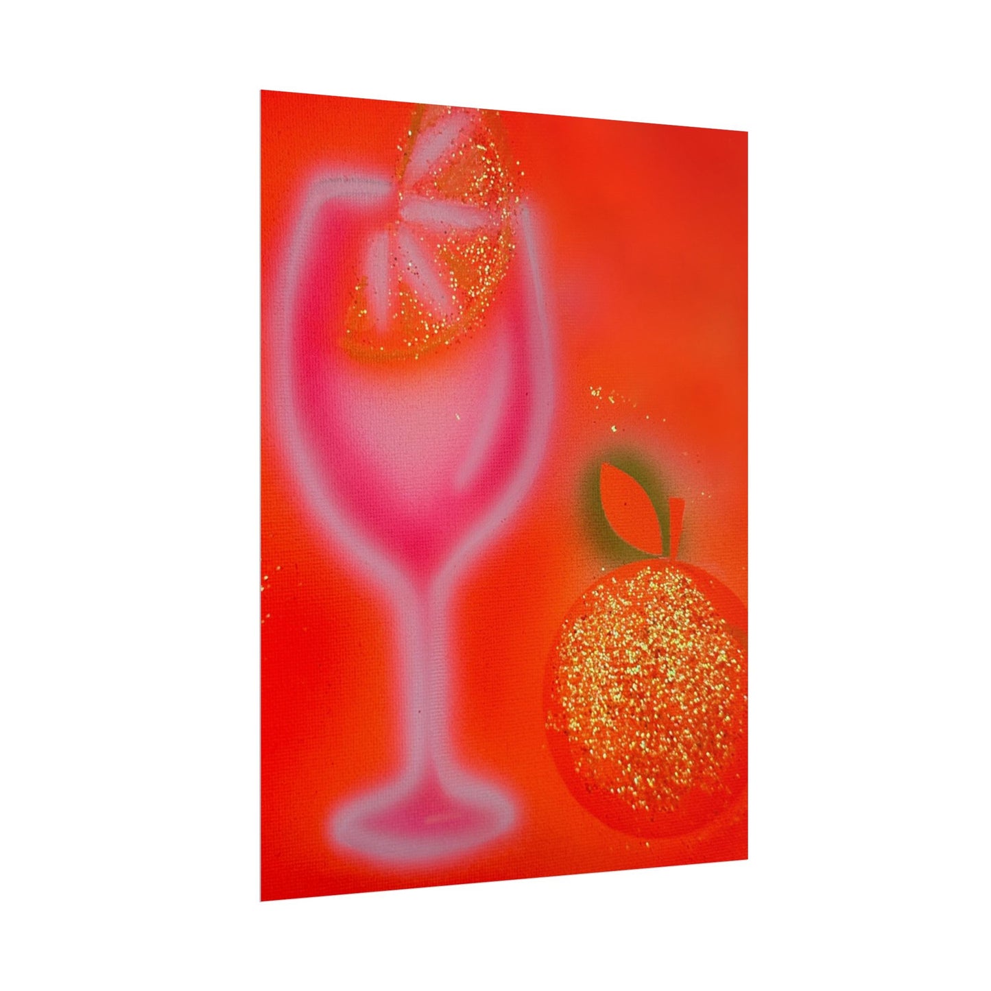 "aperol spritz" airbrush rolled print