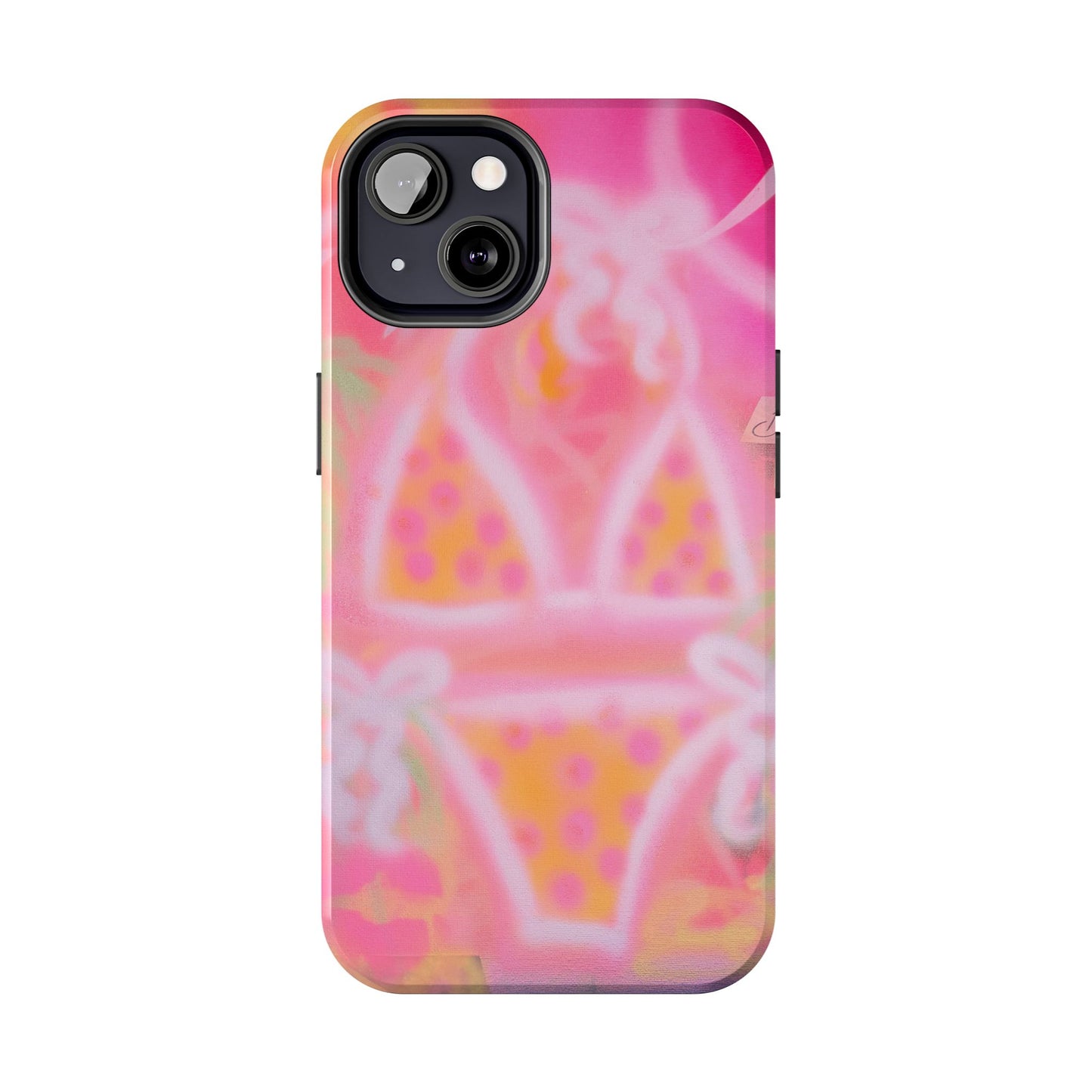 "yellow polka dot bikini" airbrush iPhone case