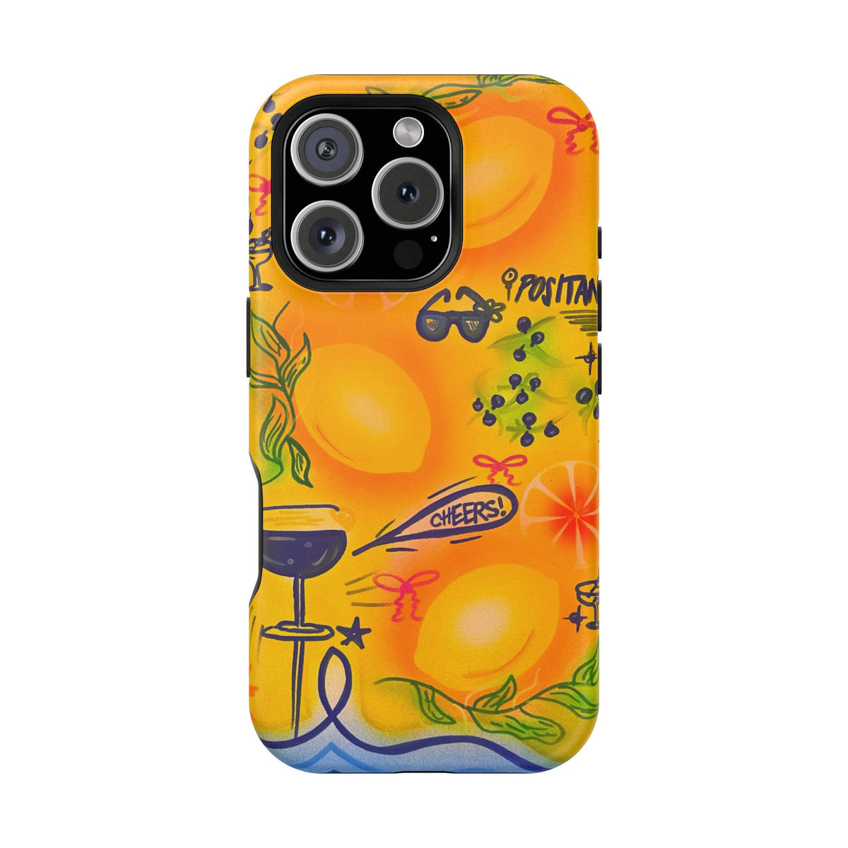 MagSafe Airbrush iPhone Hülle „citrus coastline“