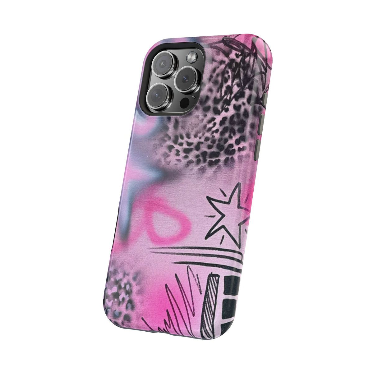 MagSafe "onyx cheetah" Airbrush iPhone Hülle