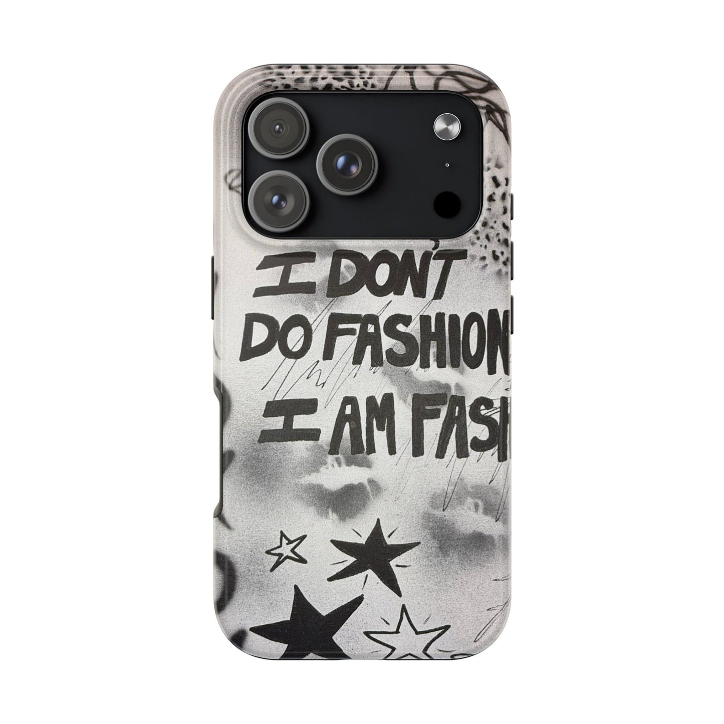 "i am fashion" airbrush iPhone case