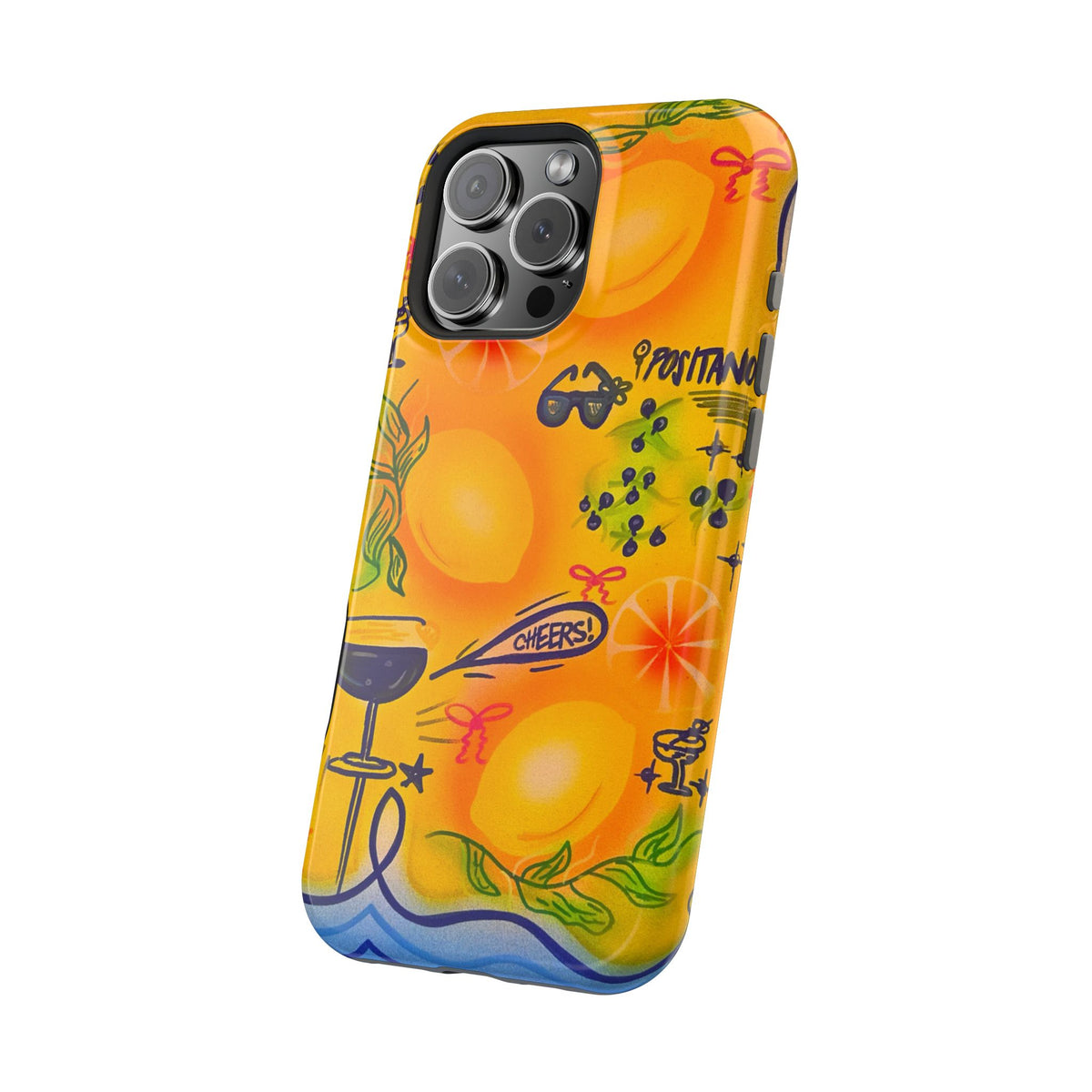 MagSafe Airbrush iPhone Hülle „citrus coastline“