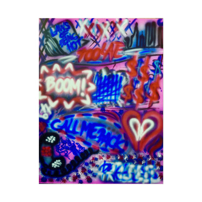 "BOOM!" airbrush rolled print