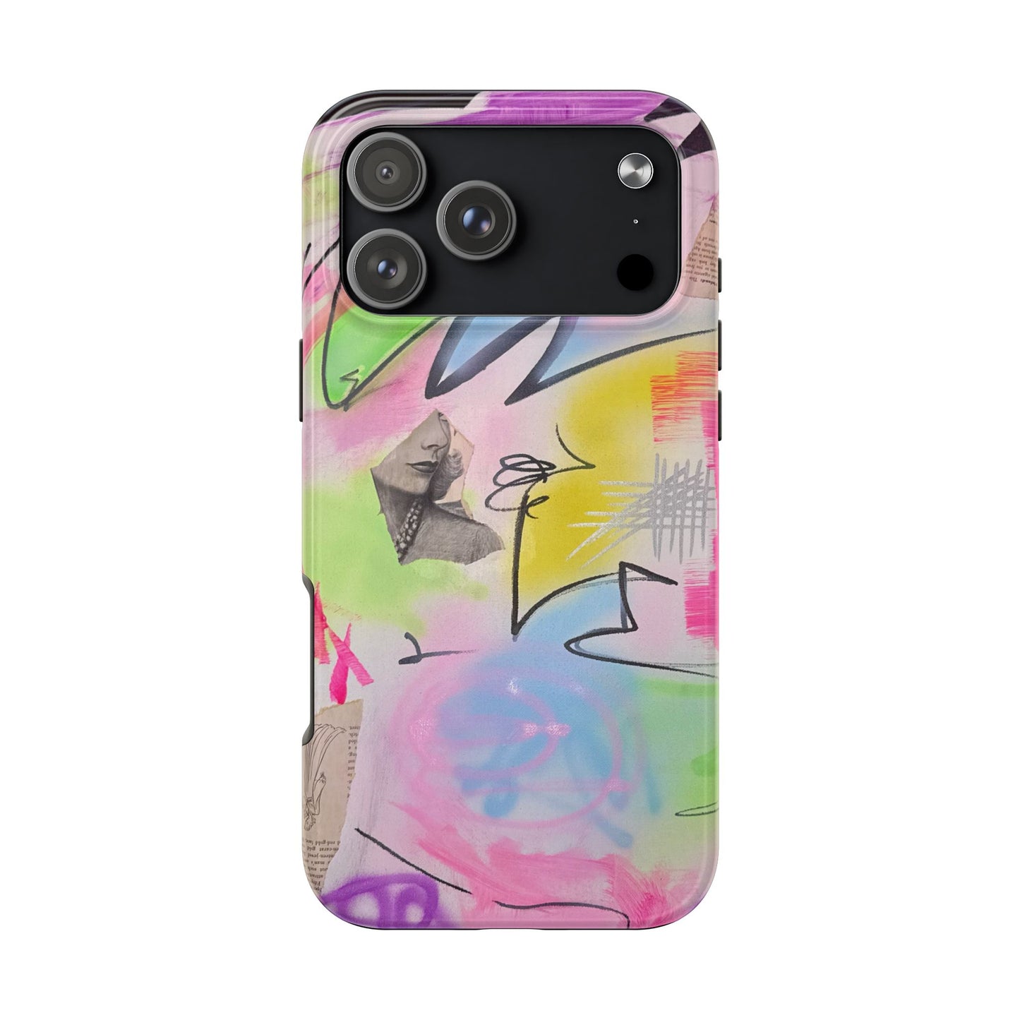 "pastel static" airbrush iPhone case