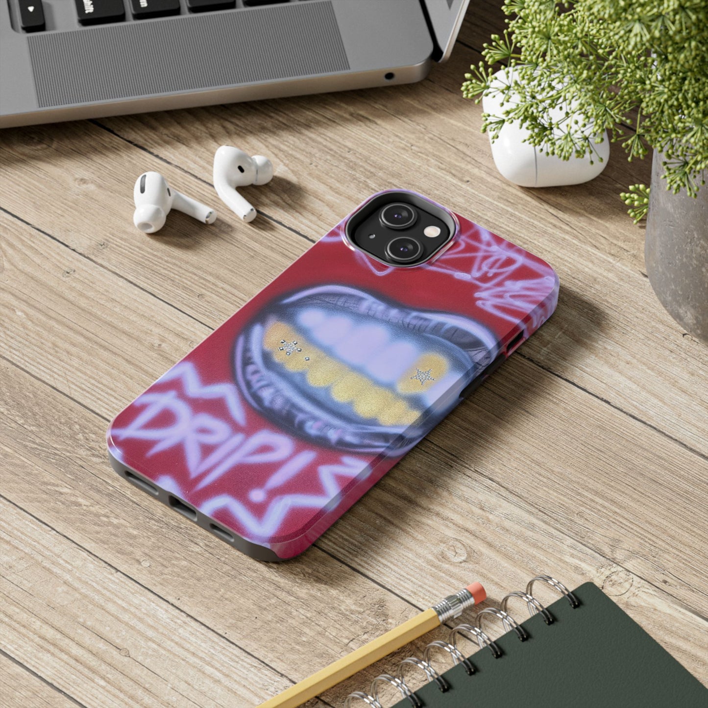 "tooth drip" airbrush iPhone case