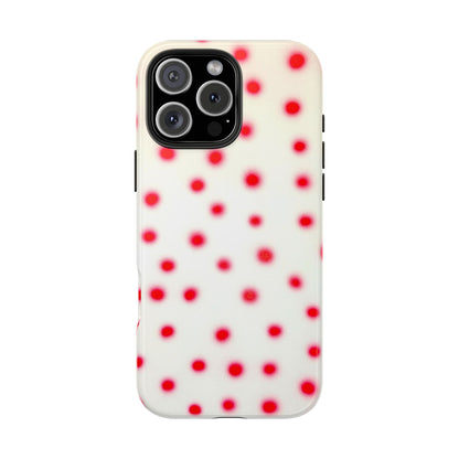 "vanilla cherry polka dot" airbrush iPhone case