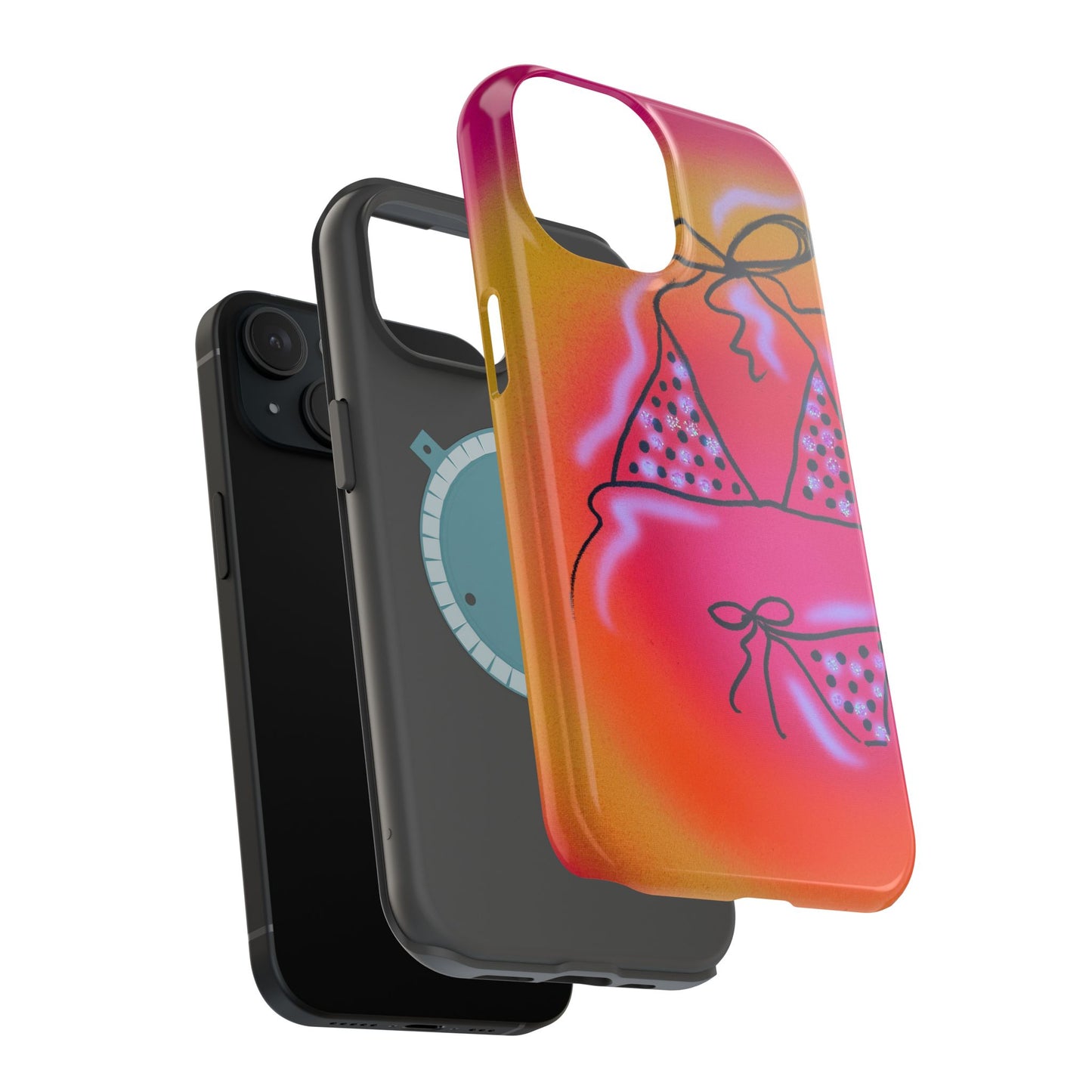 MagSafe "glitter bikini" airbrush iPhone case