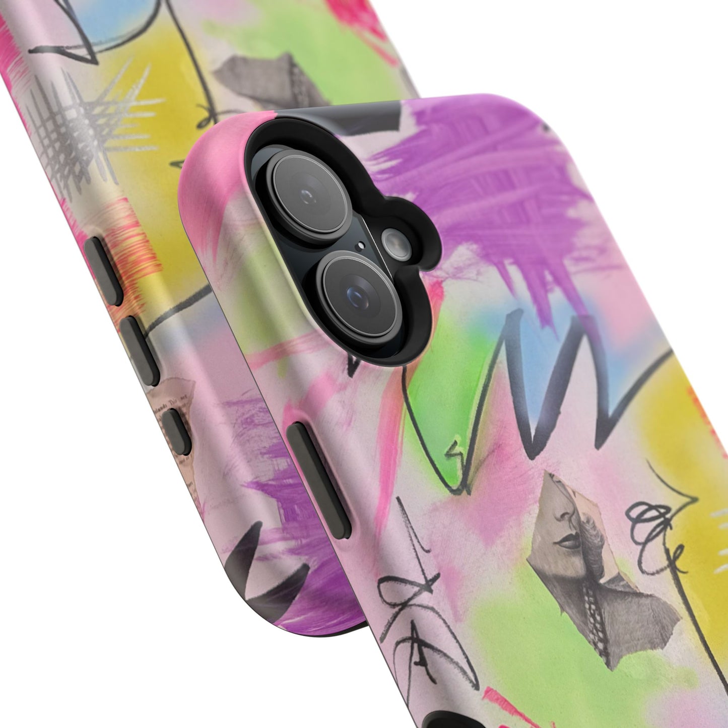 MagSafe "pastel static" airbrush iPhone case