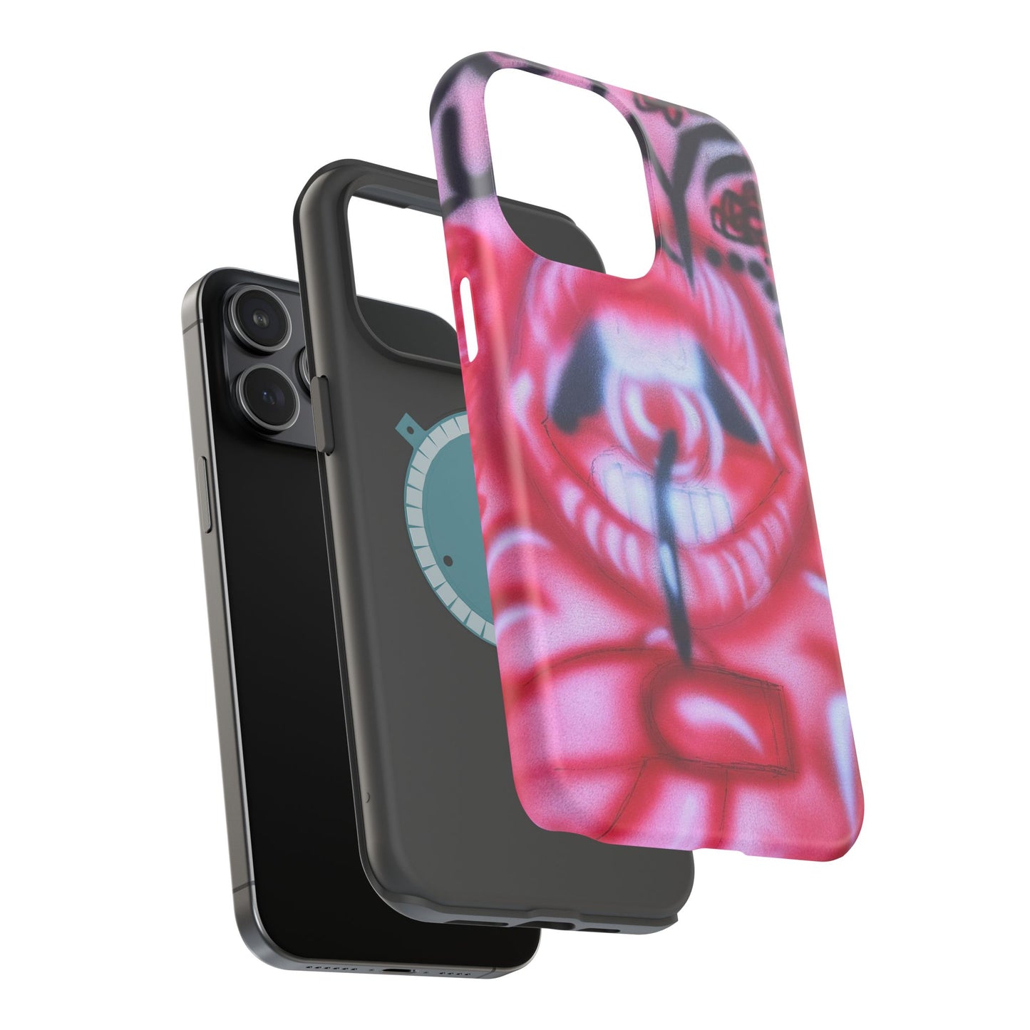 MagSafe "be happy, go lucky" Airbrush-iPhone-Hülle