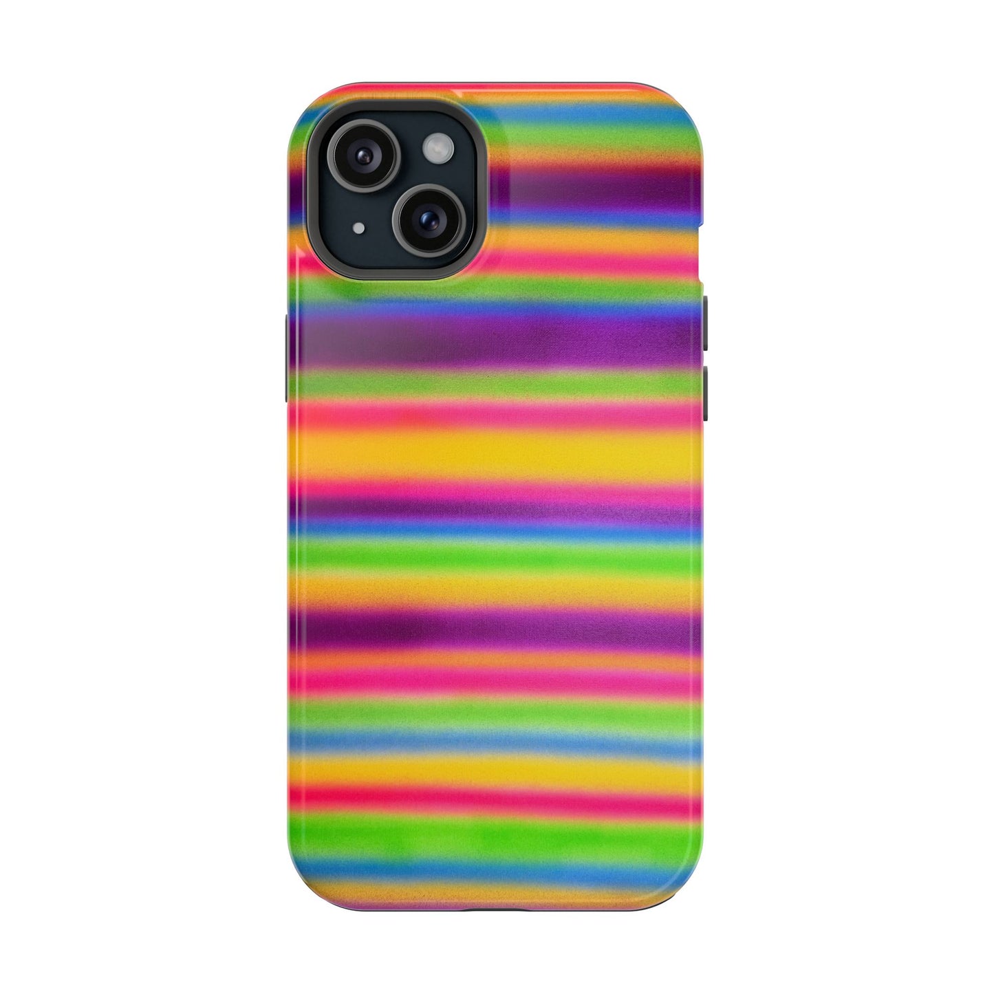 MagSafe "colorful stripes" airbrush iPhone case