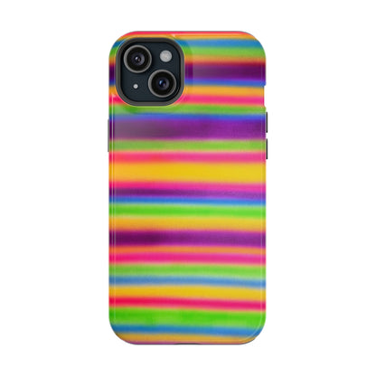 MagSafe "colorful stripes" airbrush iPhone case