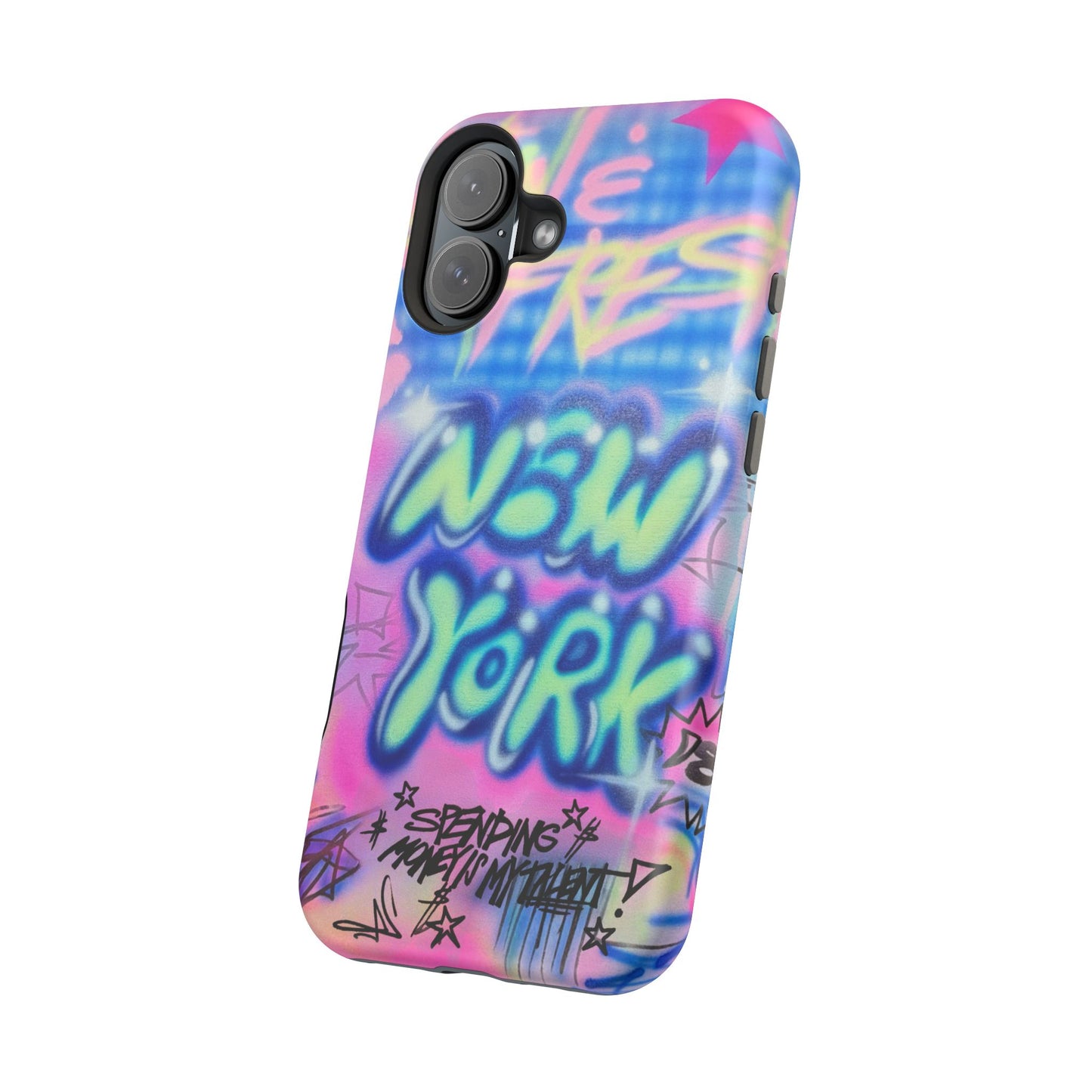 magsafe "spending $$ is my talent" airbrush iPhone case