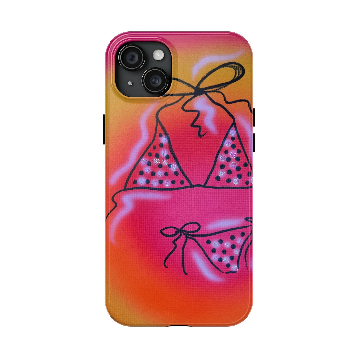 "glitter bikini" airbrush iPhone case