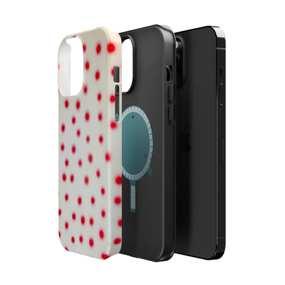 MagSafe "vanilla cherry polka dot" airbrush iPhone case