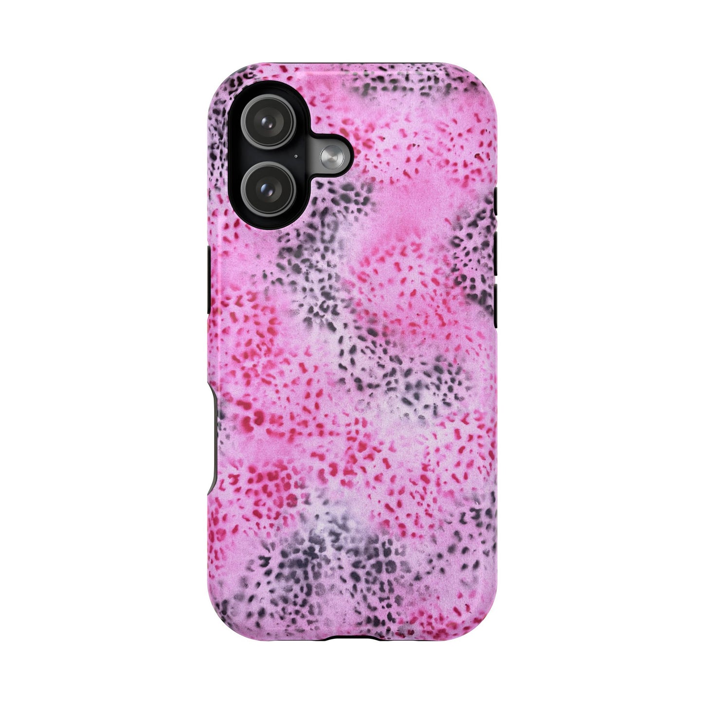 MagSafe "pink cheetah" airbrush iPhone case