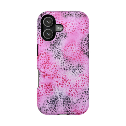 MagSafe "pink cheetah" airbrush iPhone case