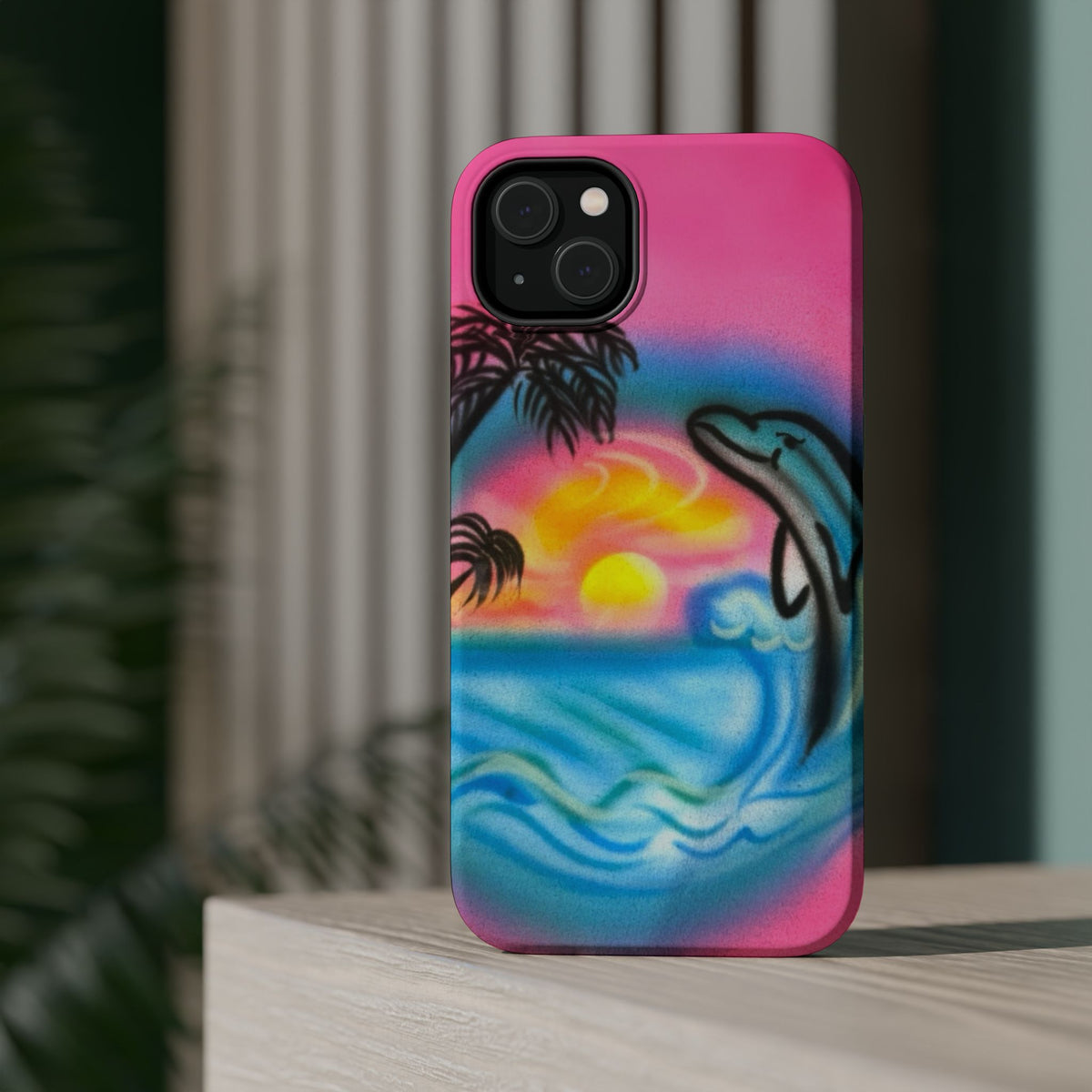 MagSafe "Delfinliebe" Airbrush iPhone-Hülle