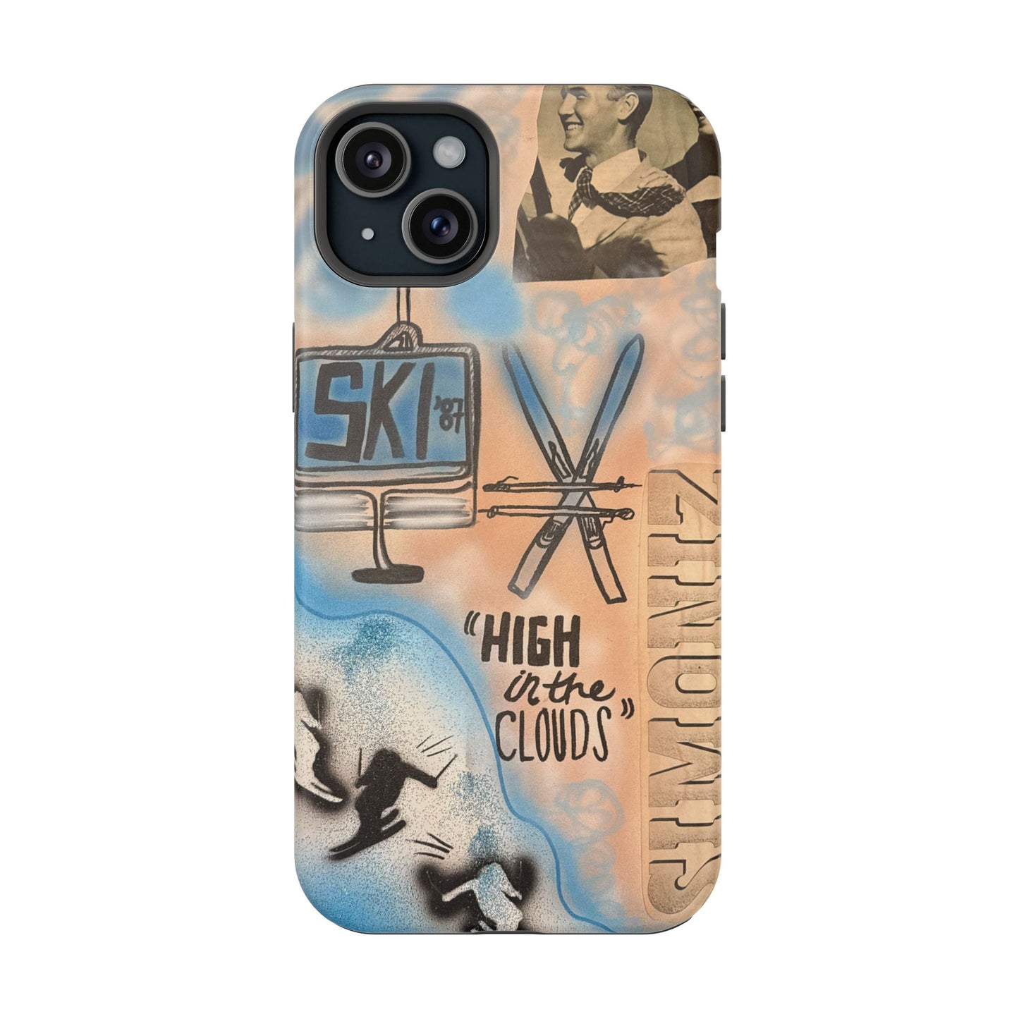 MagSafe „high in the clouds“ Airbrush iPhone Hülle