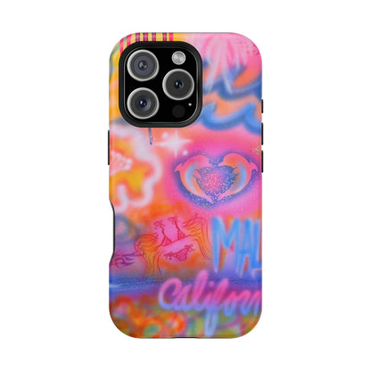 "mornings in malibu" MagSafe airbrush iPhone case