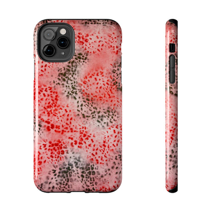"red cheetah" airbrush iPhone case
