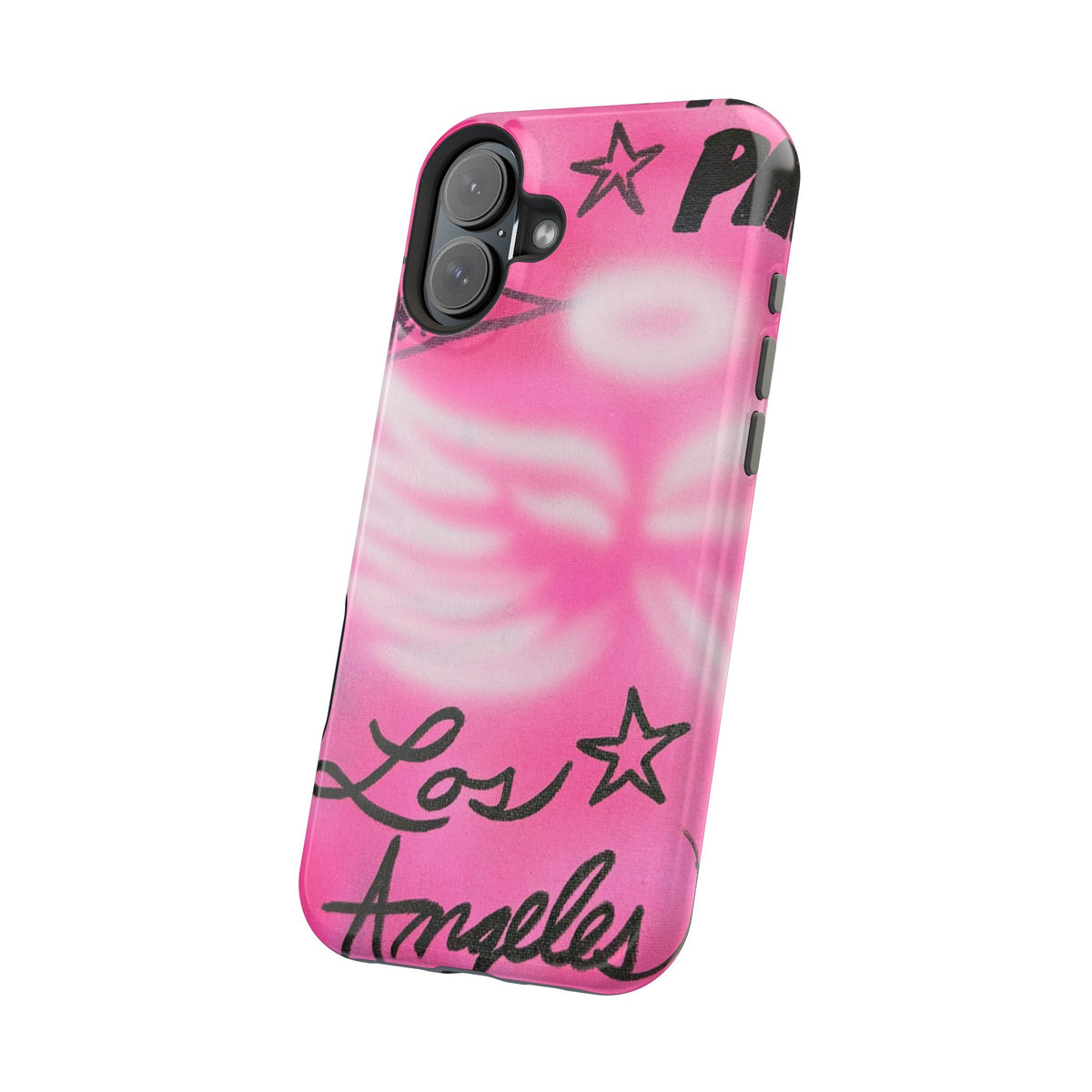 MagSafe "pinke Engelsflügel" Airbrush iPhone Hülle