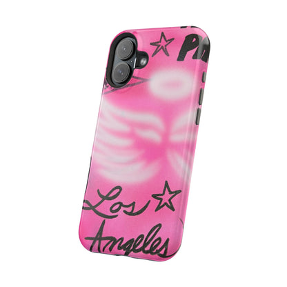 MagSafe "pinke Engelsflügel" Airbrush iPhone Hülle