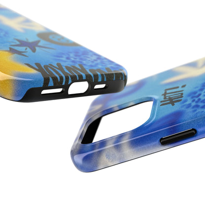 "brilliant blues" airbrush iPhone case