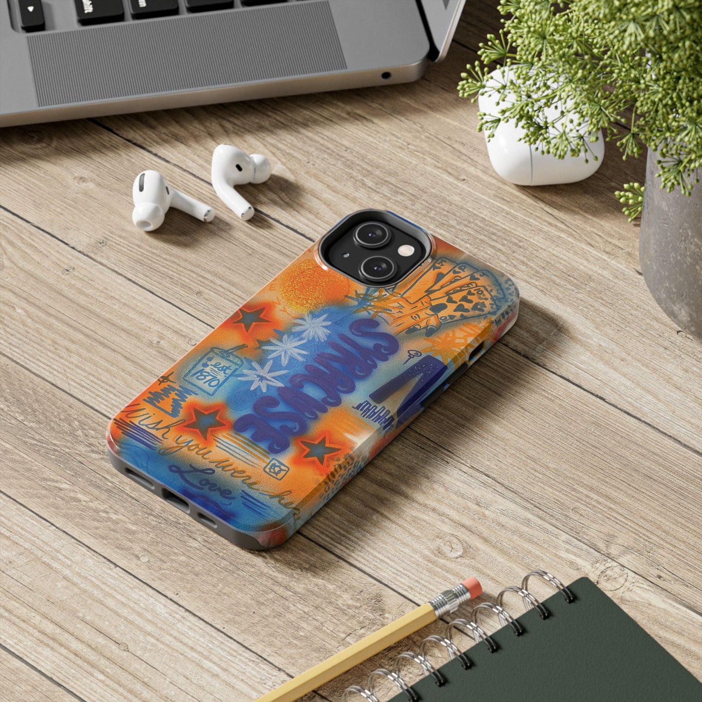 "syracuse" airbrush iPhone case