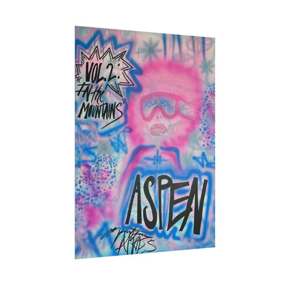 "aspen aspirations" airbrush rolled print