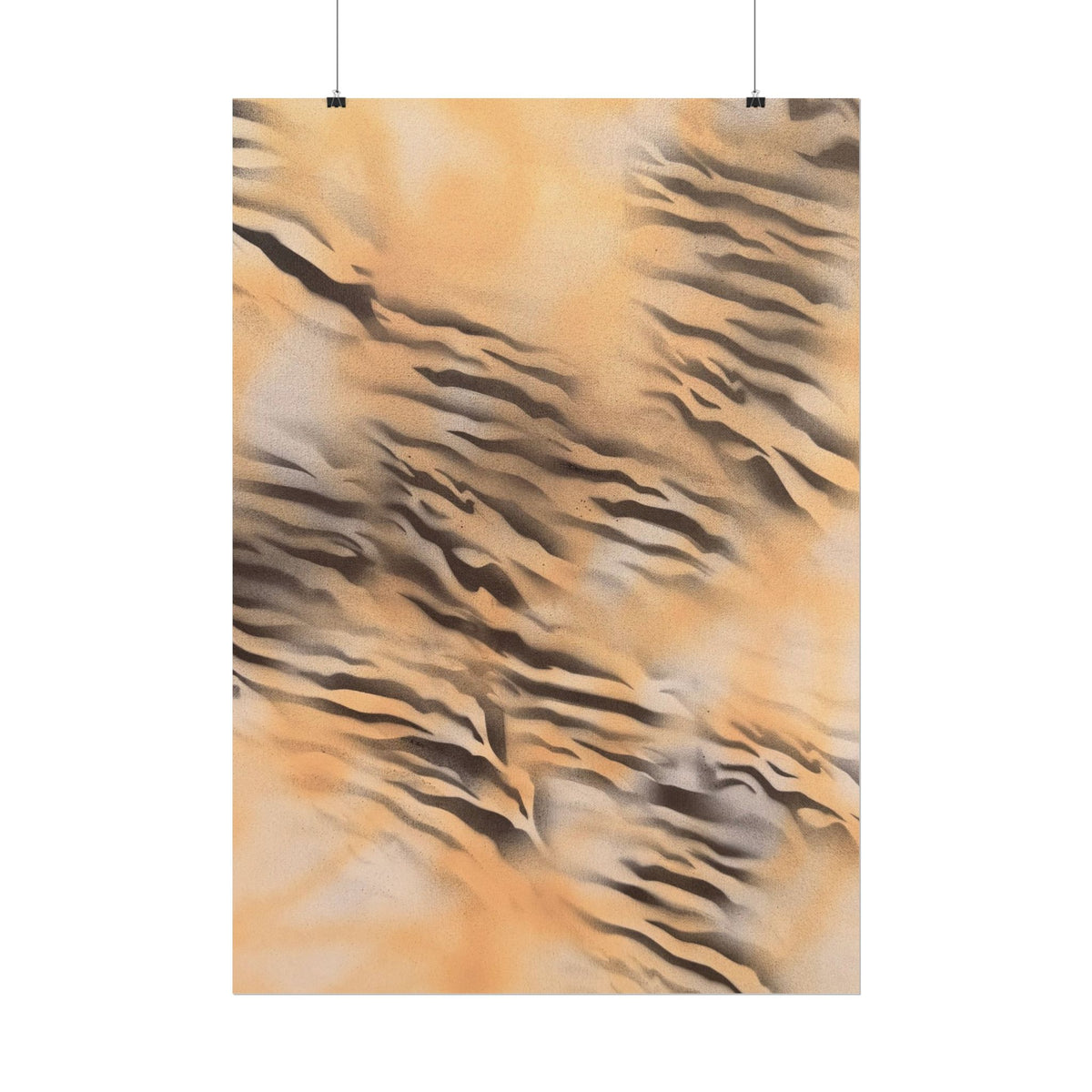 "neutral tiger" airbrush rolled print