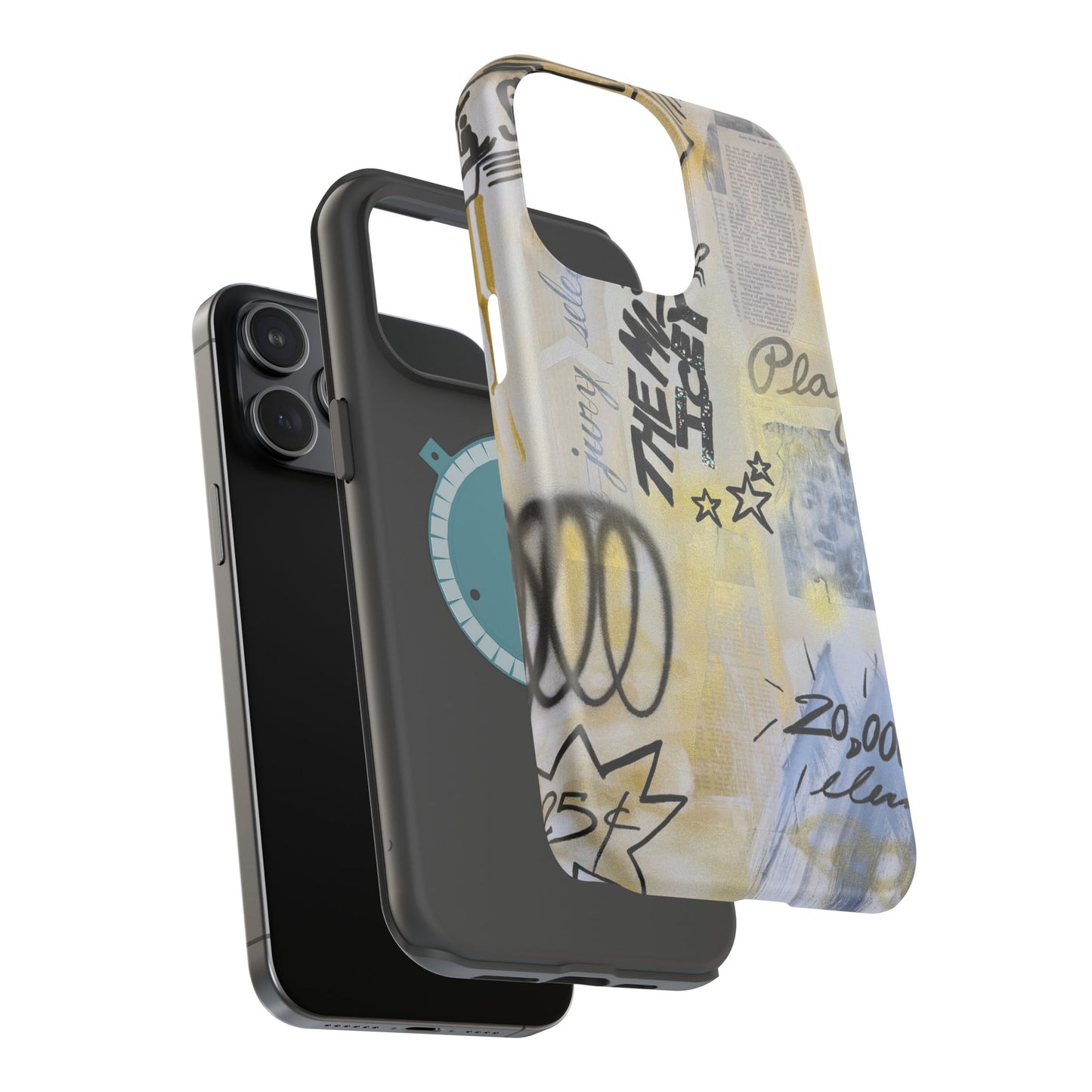 MagSafe "golden glacier" airbrush iPhone case