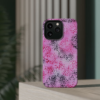 MagSafe "pink cheetah" airbrush iPhone case