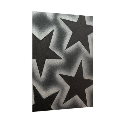 "chrome stars" airbrush rolled print