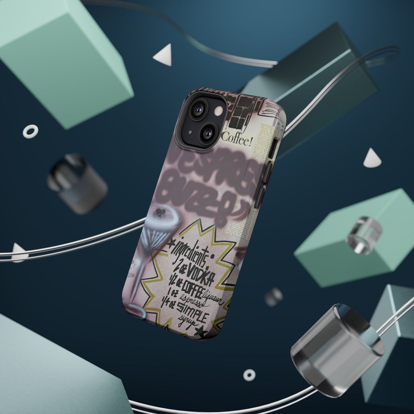 MagSafe "espresso martini" airbrush iPhone case