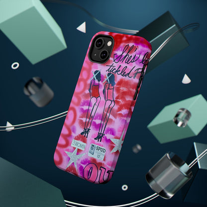 MagSafe "tickled pink" airbrush iPhone case