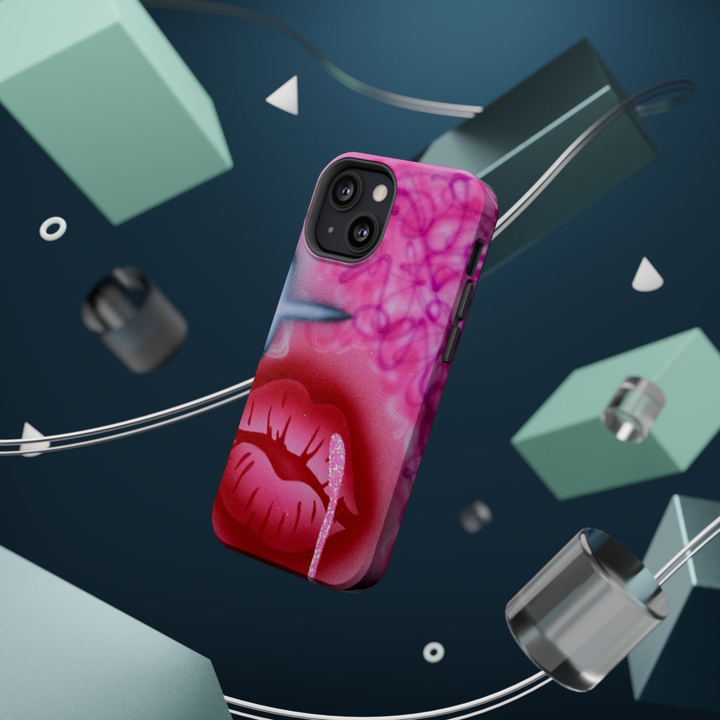 MagSafe limited edition "glitter aura" airbrush iPhone case