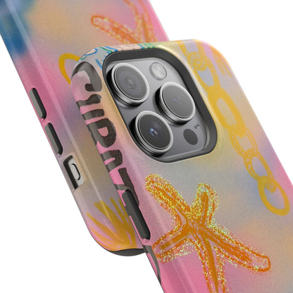 MagSafe "sweet starfish" airbrush iPhone case