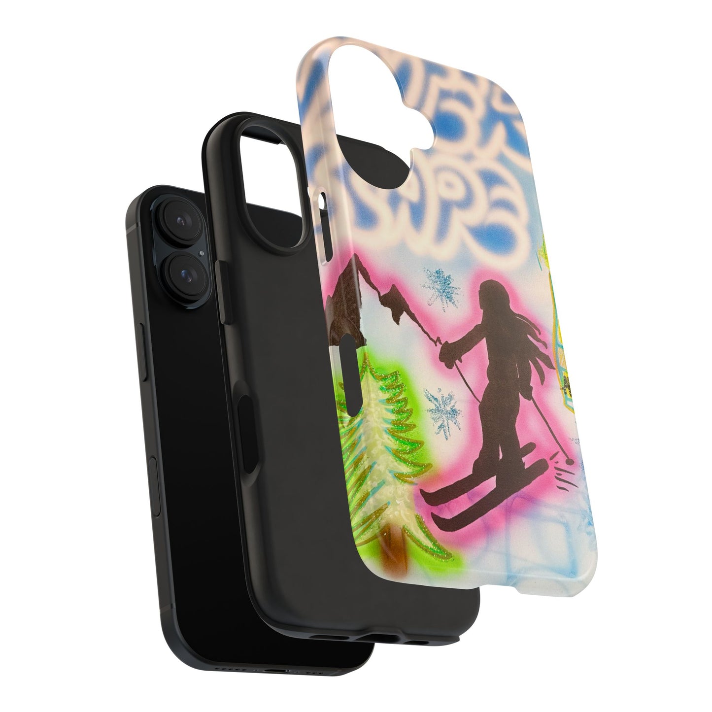 "winter escape" airbrush iPhone case