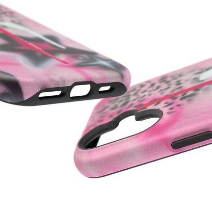 MagSafe "pink cheetah" airbrush iPhone case