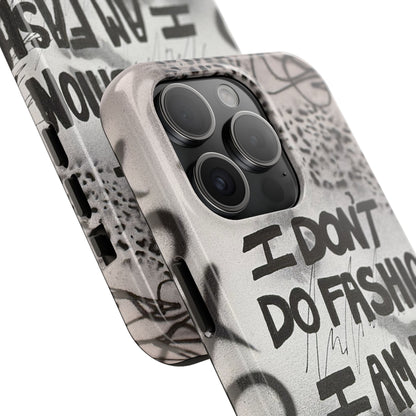 "i am fashion" airbrush iPhone case