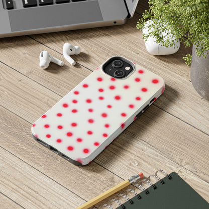 "vanilla cherry polka dot" airbrush iPhone case
