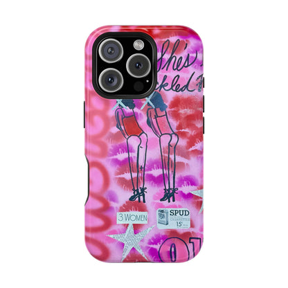 MagSafe "tickled pink" airbrush iPhone case