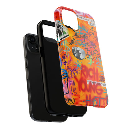 "young, rich, hot!" airbrush iPhone case