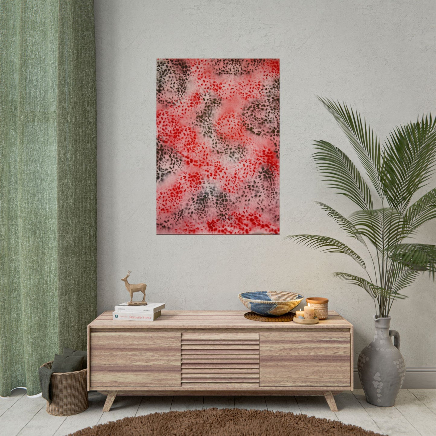 "red cheetah" airbrush rolled print