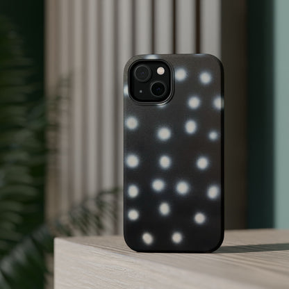MagSafe "coconut noir polka dot" airbrush iPhone case