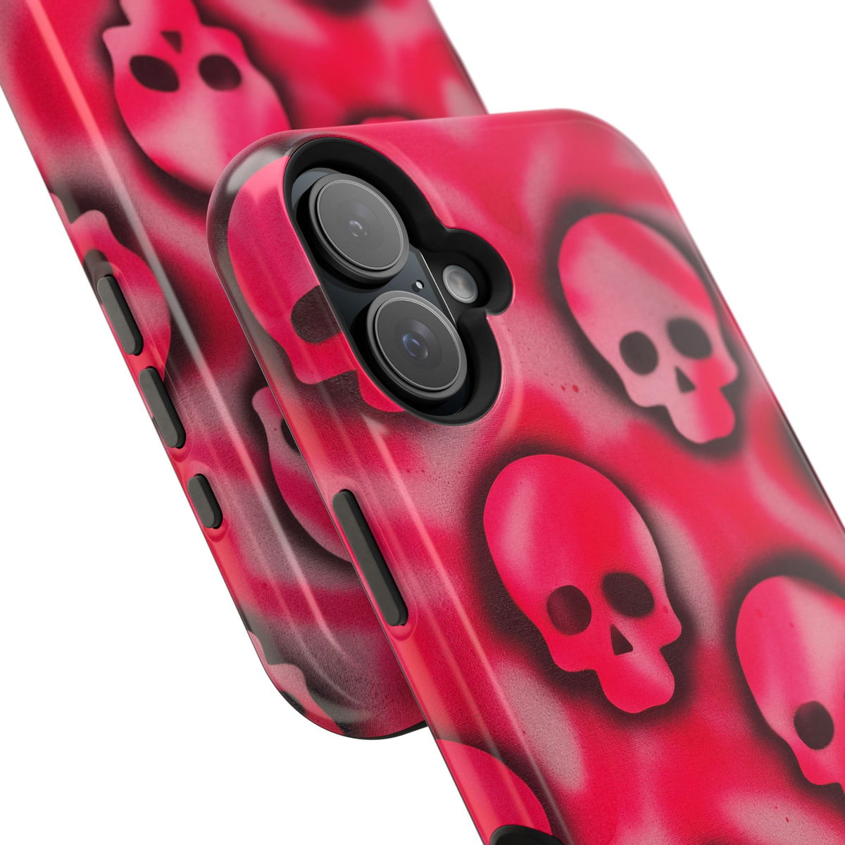 MagSafe "pink skully" airbrush iPhone case