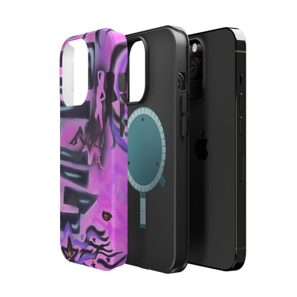 MagSafe "neon nights" airbrush iPhone case