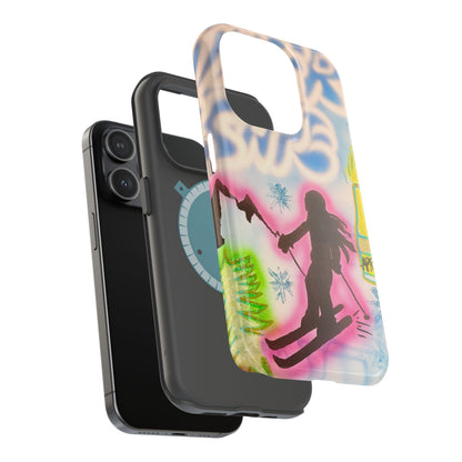 MagSafe "winter escape" airbrush iPhone case